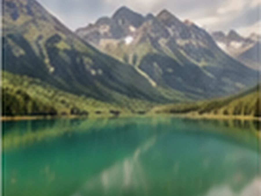 Lago y montañas de Polonia