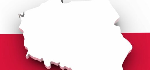 Fronteras de Polonia y la bandera de Polonia