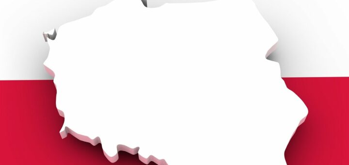 Fronteras de Polonia y la bandera de Polonia