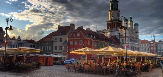 Vista a los restaurantes en Poznan donde se come bien