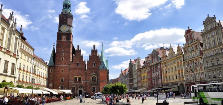 Vista panorámica del casco antiguo de Breslavia ideal para recorrer gratis