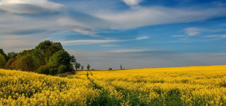 Vista de una región poco conocida de Polonia con naturaleza virgen y pueblos antiguos