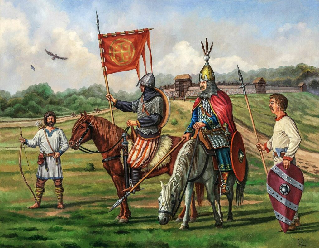 primer rey de polonia con sus guerreros